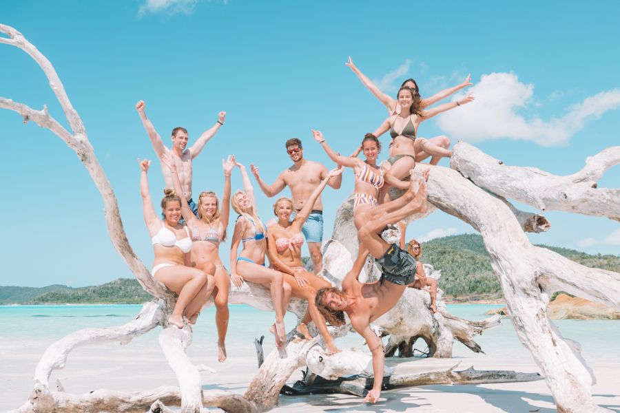 Backpackers Whitehaven Beach Whitsundays Australia