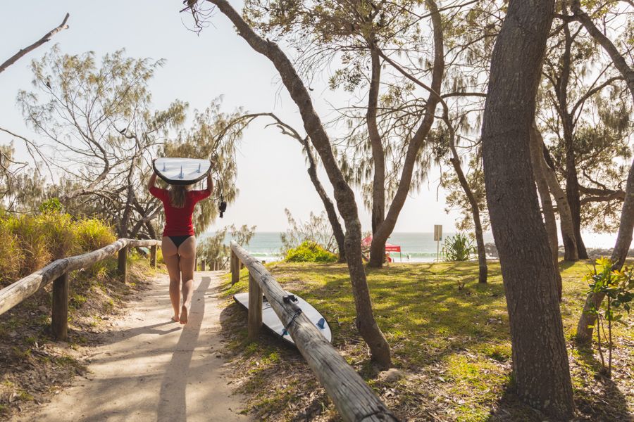 Learning to Surf in Noosa, Queensland Australia