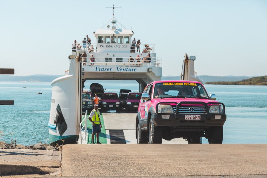 barge, fraser island, australia