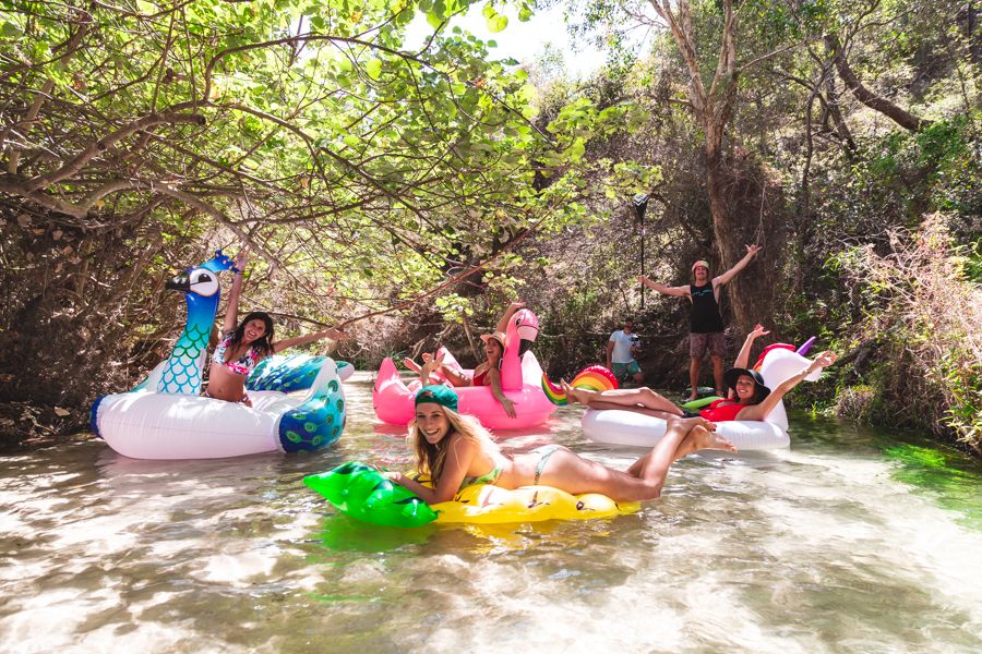 floaties, eli creek, fraser island