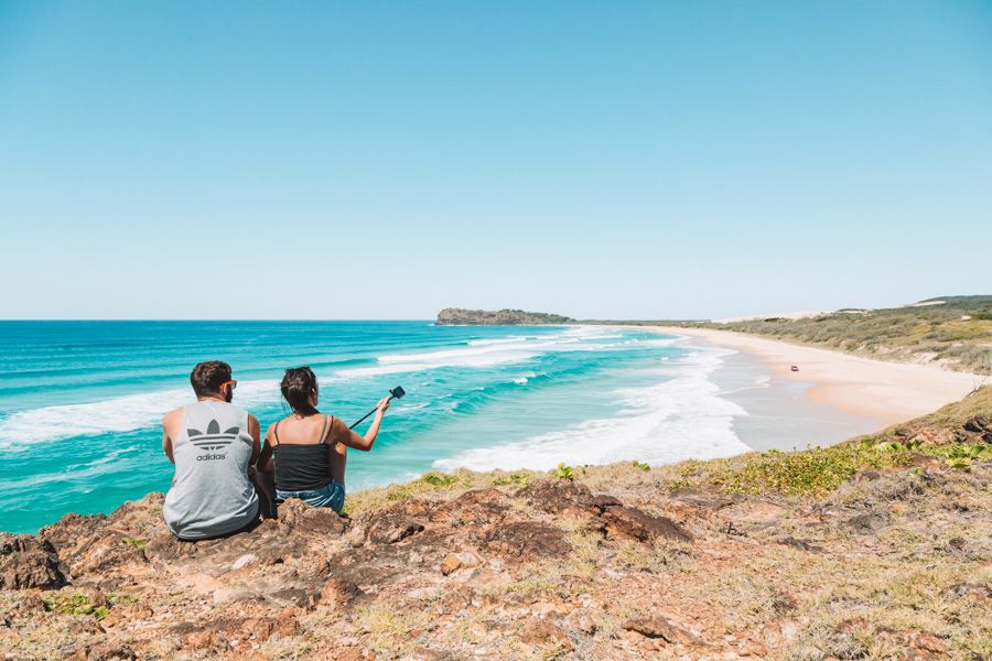 champagne pools lookout, fraser island