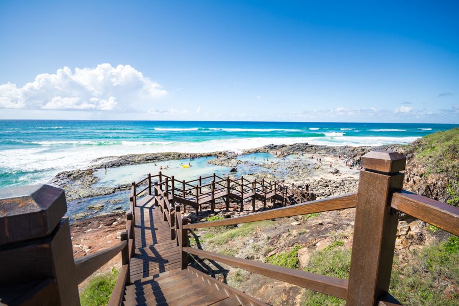 Entrance to Champagne Pools on K'gari Fraser Island