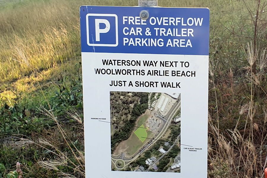 Council free carpark in Airlie Beach