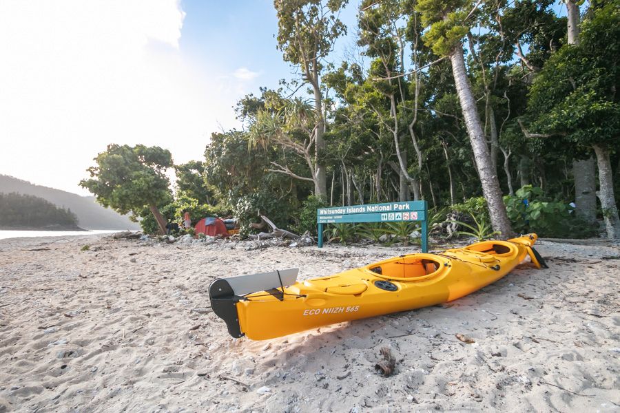 kayak on whitsunday island