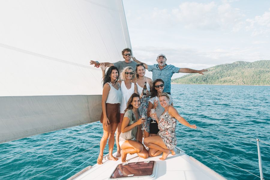 Family in a private charter, Whitsundays, Australia