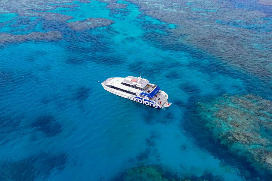 Explore Outer Reef boat at sea