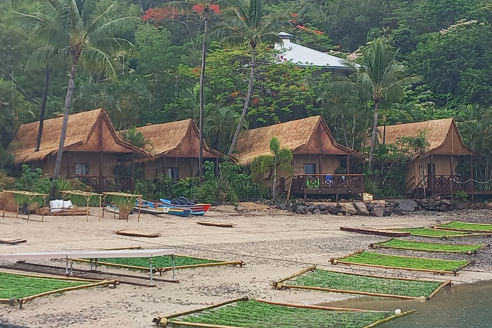 Ticket to Paradise film crew builds a Balinese inspired set on Long Island, Whitsundays.