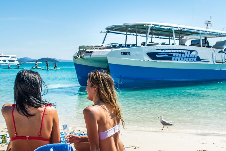 Whitsunday Bullet Docked on the Beach, Whitsunday Islands