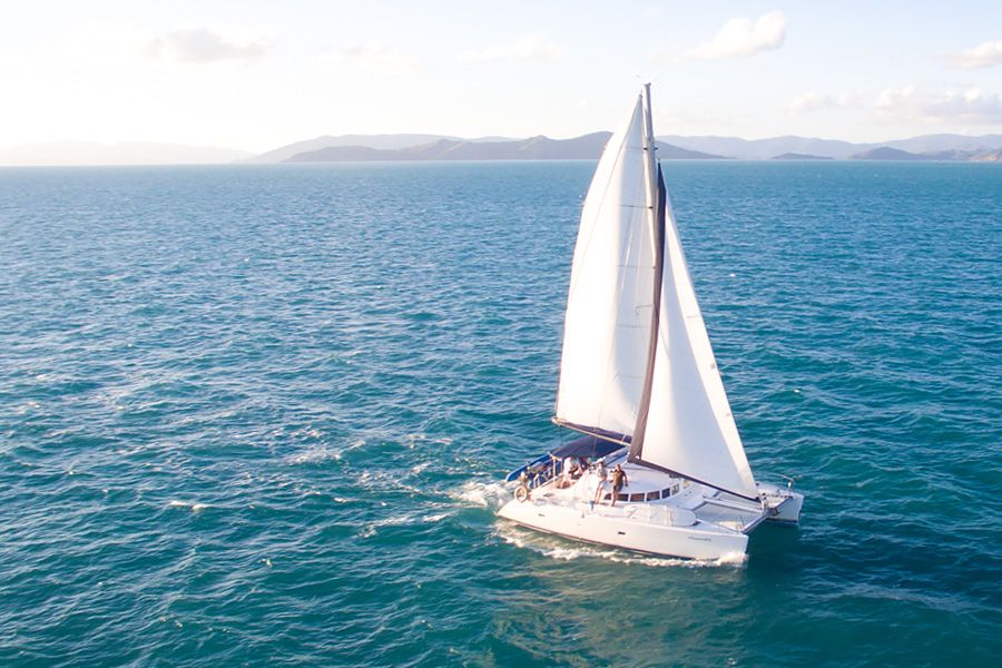 Whitsunday Blue Catamaran sailing the Whitsundays