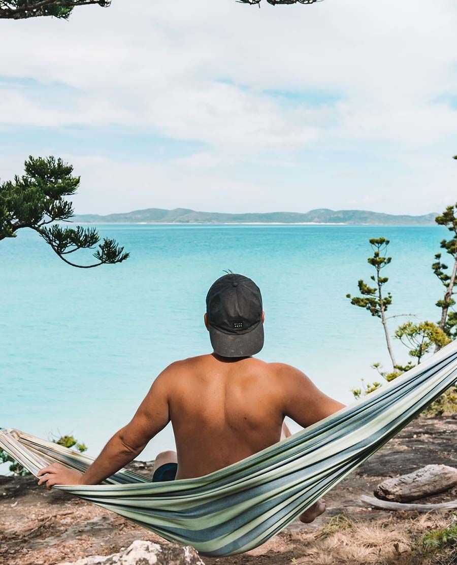 Betty's Beach Hammock Man, Instagram, Whitehaven Beach, Whitsunday Island