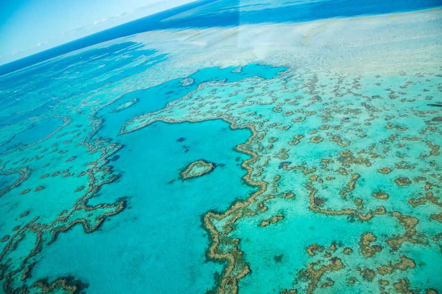 The Great Barrier Reef drone, the Whitsundays