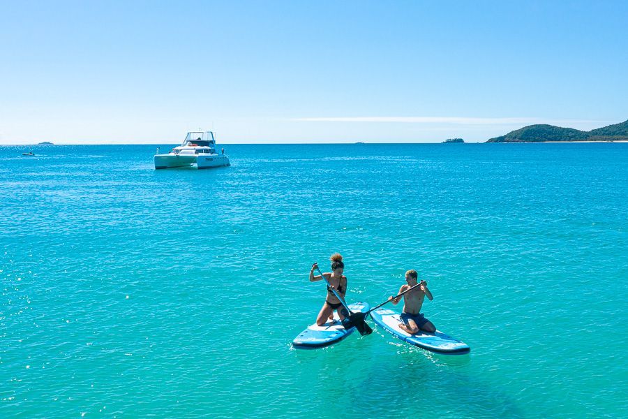 powerplay, catamaran at whitehaven beach