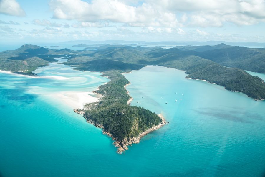 Whitehaven Beach swirling sands and blue water