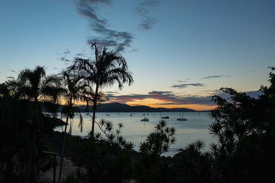 Airlie Beach foreshore at sunset