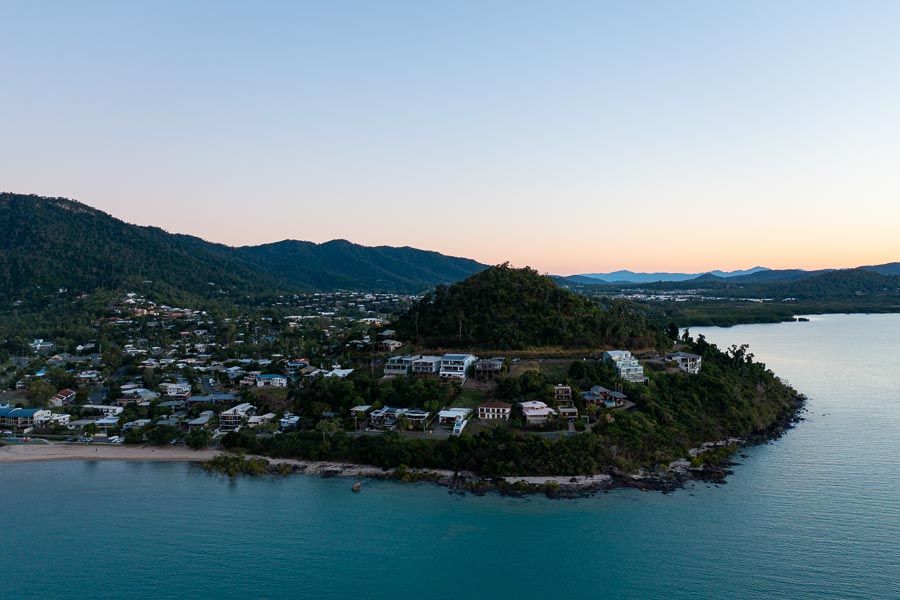 Aerial view of Airlie Beach headland