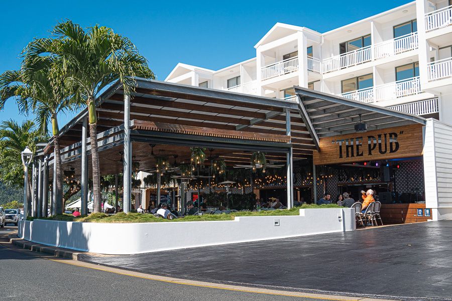 Outside of The Pub, Airlie Beach.