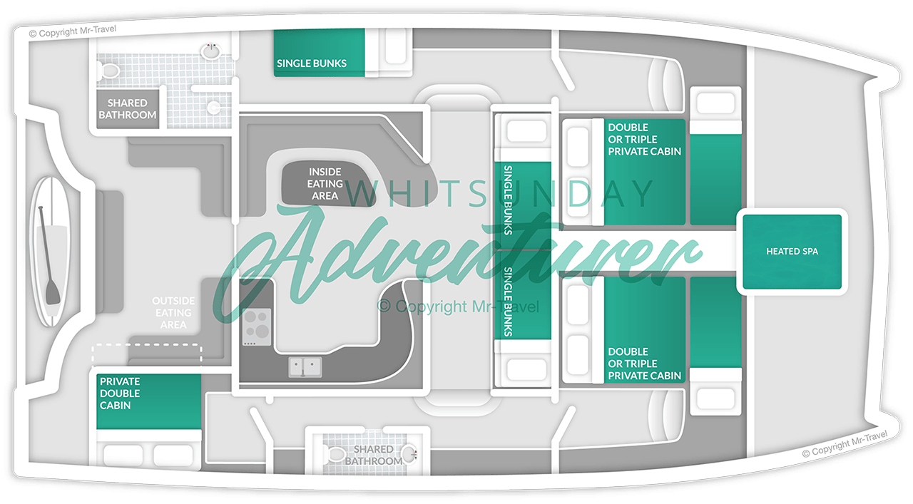 Whitsunday Adventurer Vessel Layout