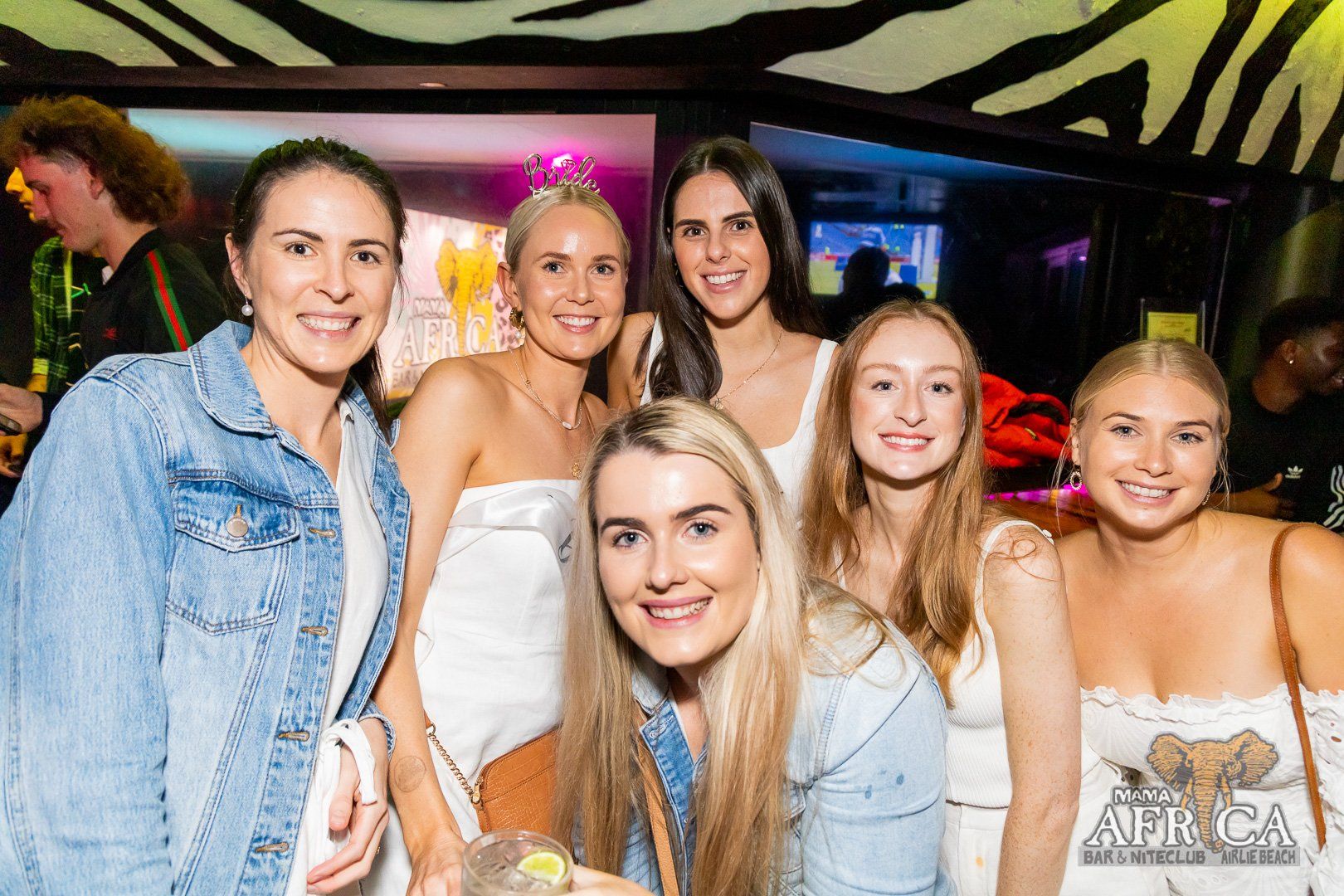 A group of girls in a nightclub