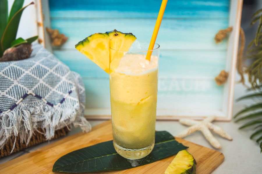 yellow tropical cocktail