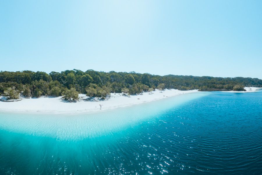 Lake McKenzie drone image