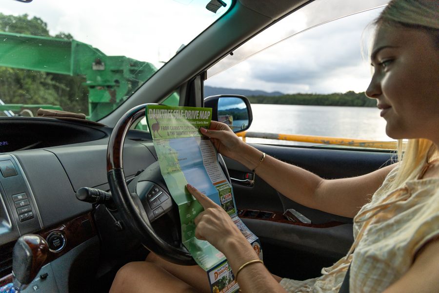 girl on a self drive daintree rainforest road trip