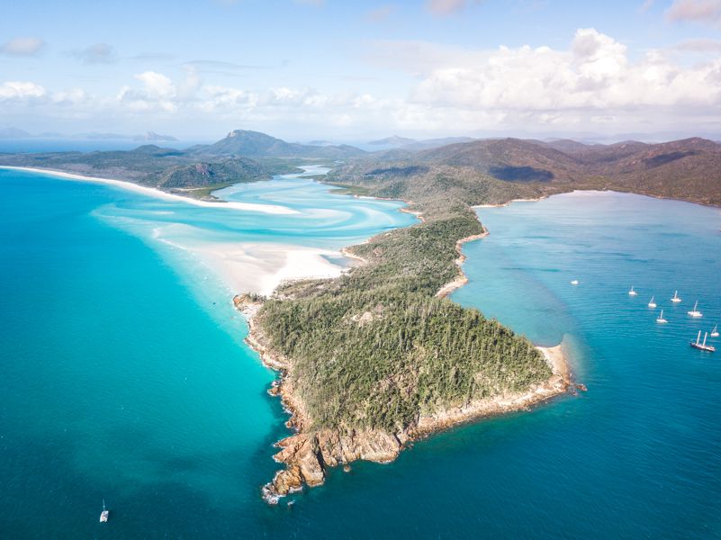 aerial view of hill inlet lookout