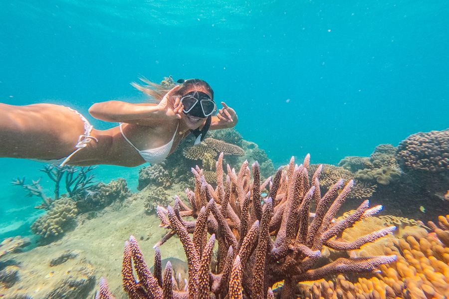 girl snorkeling