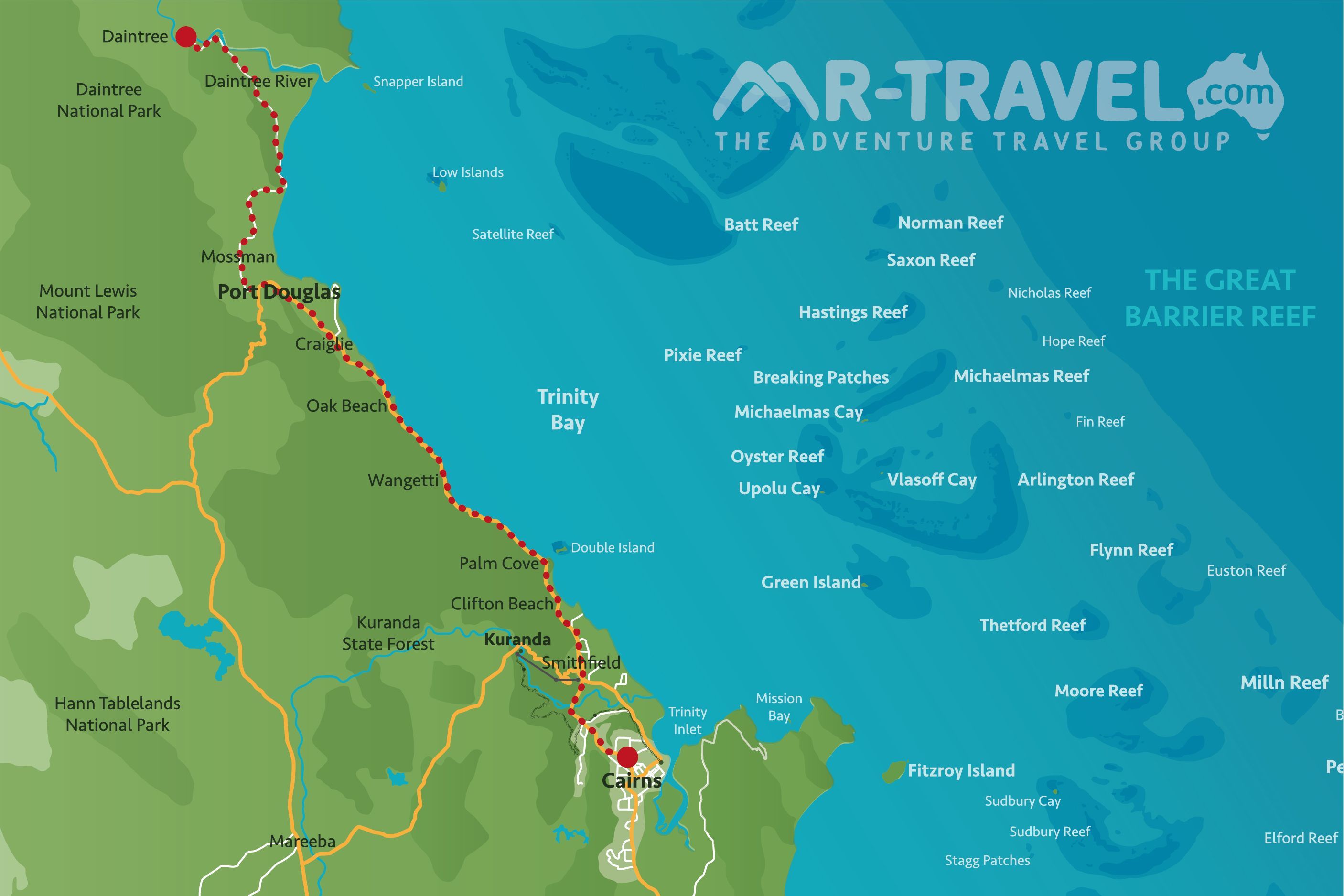 map of daintree drive