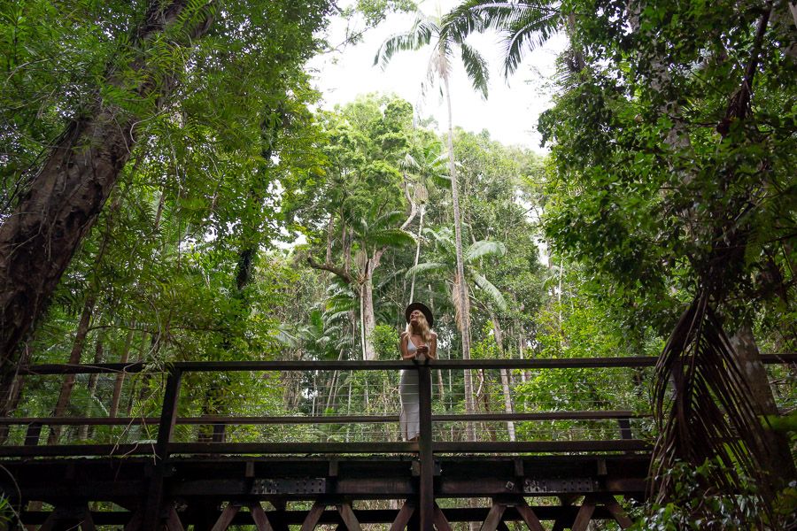 girl in rainforest