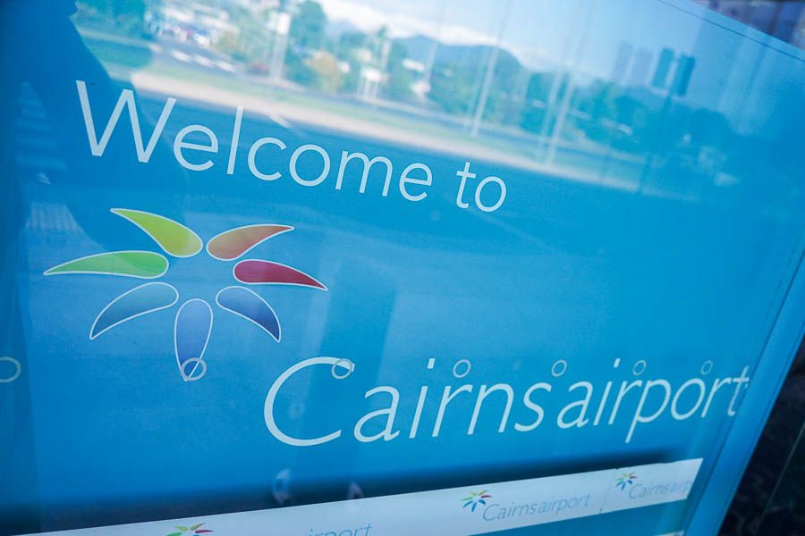 Welcome to Cairns Airport sign