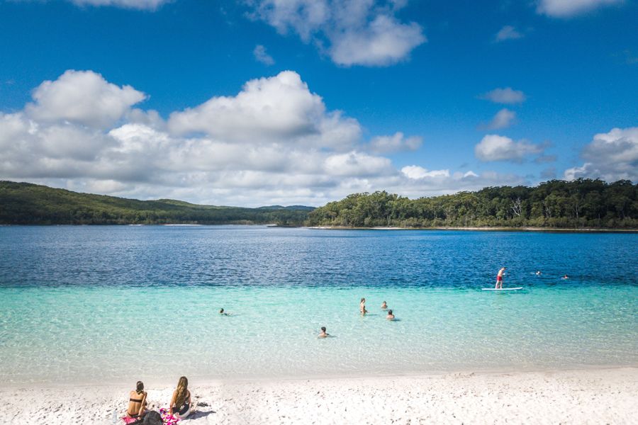 people swimming