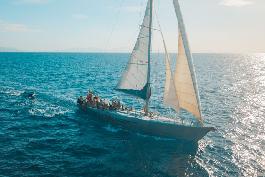 yacht at sea