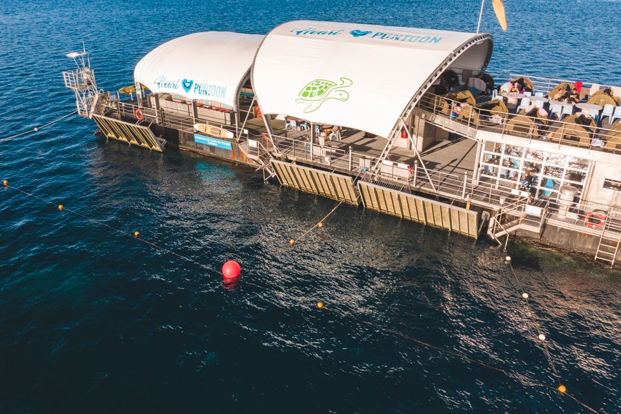 A pontoon on the Great Barrier Reef