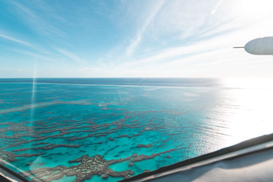 The Great Barrier Reef from the sky