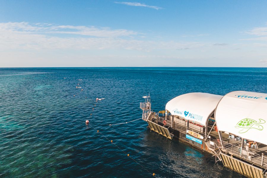 Reefworld pontoon on the great barrier reef