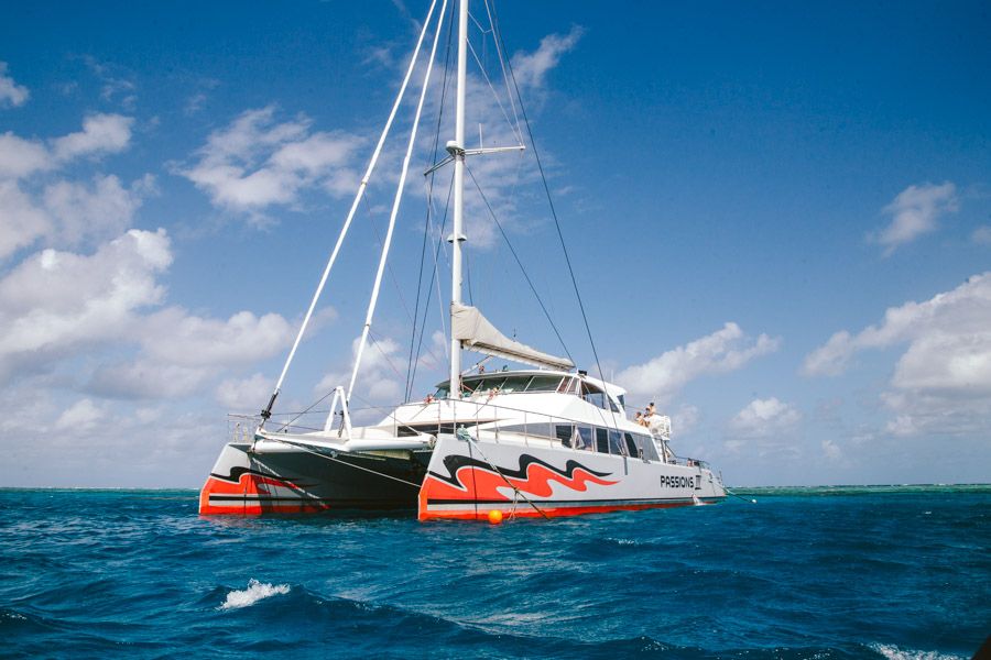 Passions of Paradise catamaran on the great barrier reef