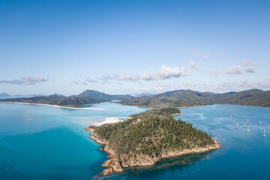 aerial view of Hill Inlet on Whitsunday Island