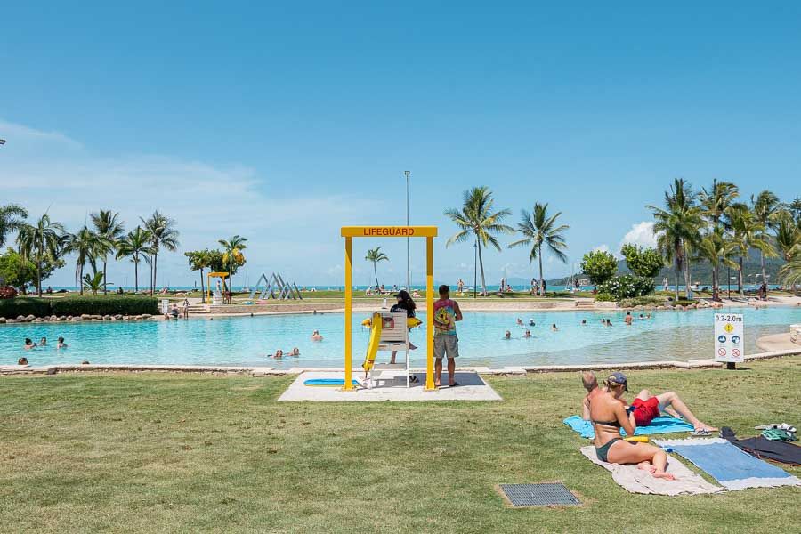 A sunny image of Airlie Beach Lagoon