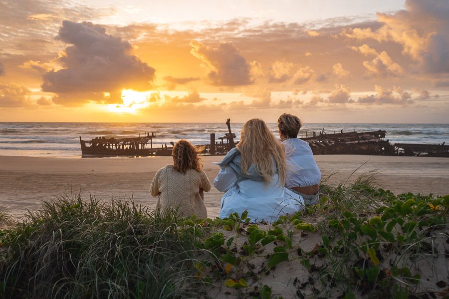 people watching sunrise