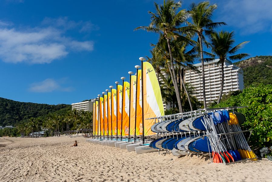 water sports on the beach at hamilton island