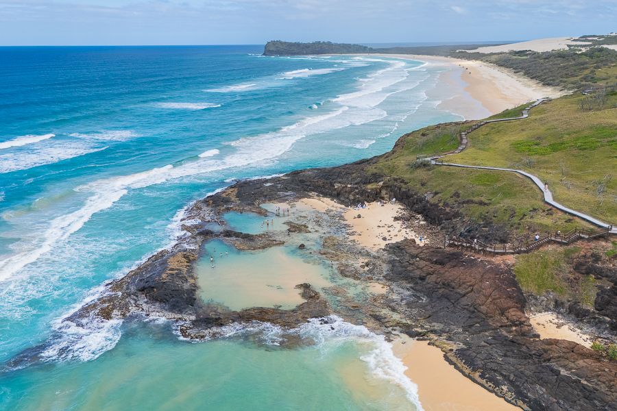 coastline of kgari fraser island on australia