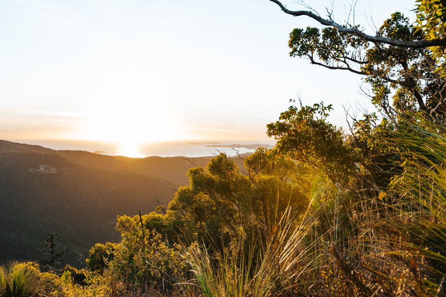 Sunrise over a valley
