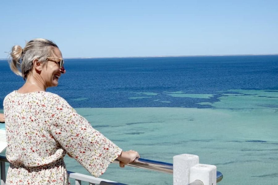 woman admiring views of west coast australia