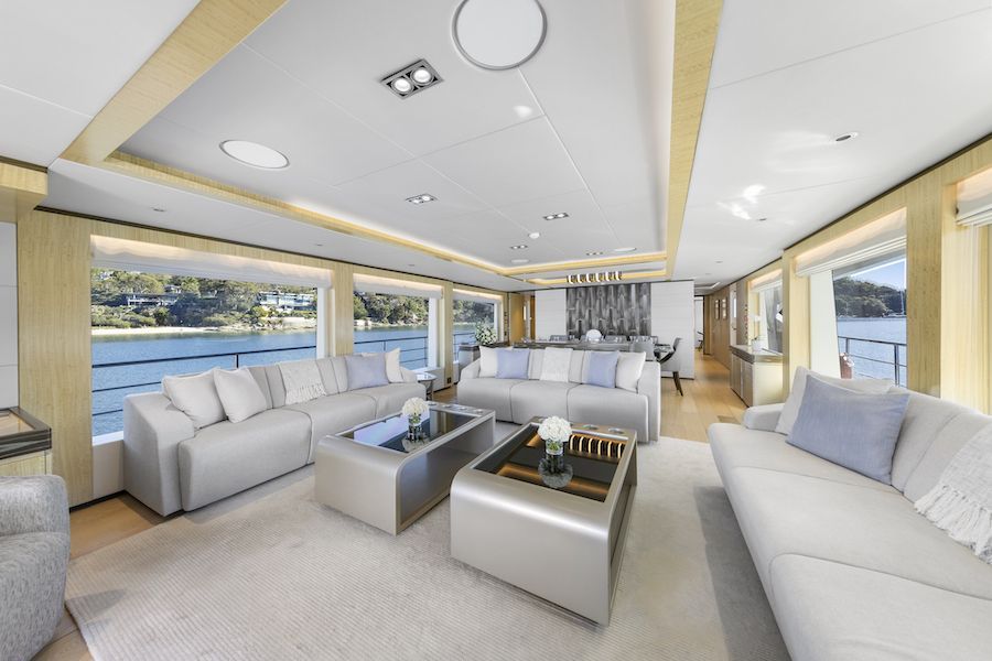 Legacy Superyacht Whitsundays interior lounge area on legacy superyacht whitsundays