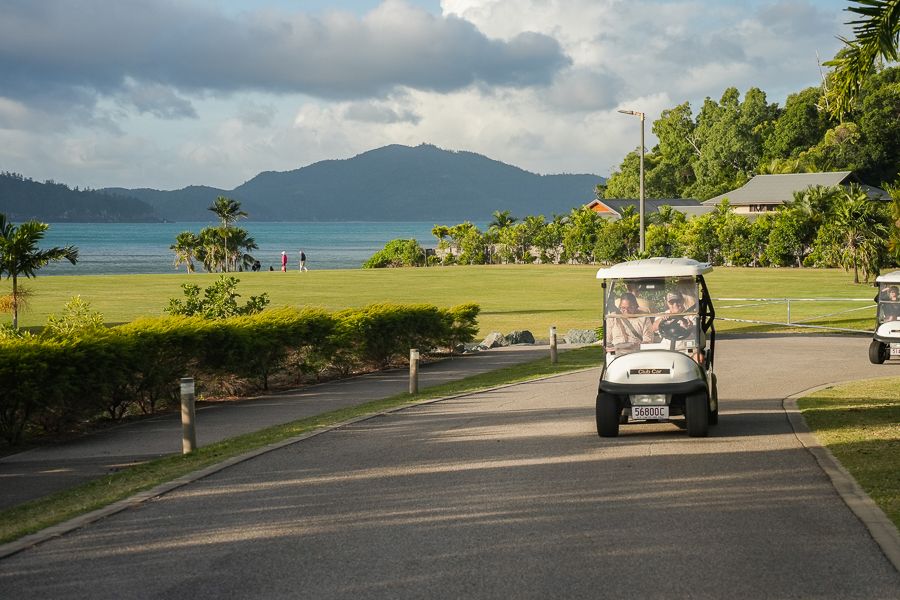 buggy driving on hamilton island roads whitsundays