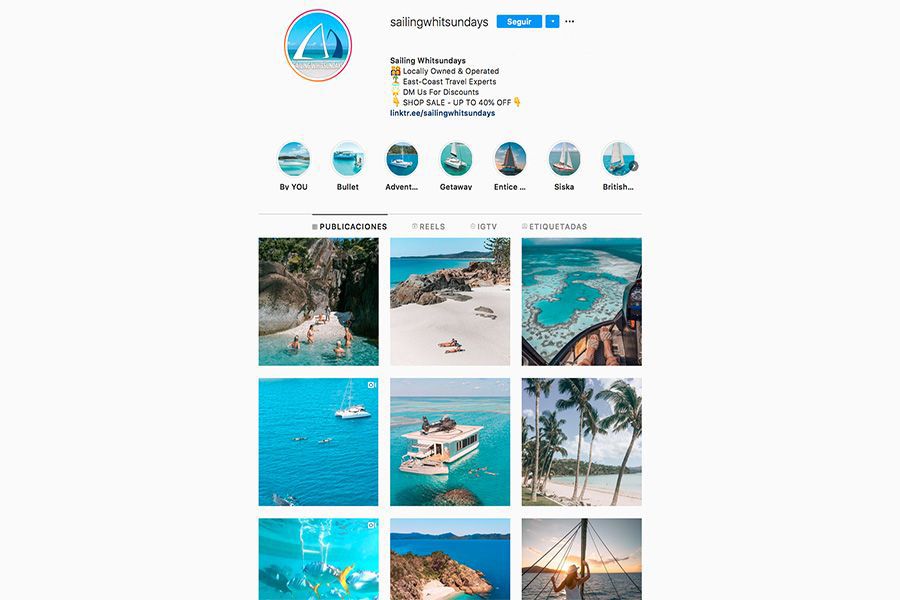 Sailing Whitsunday's Instagram profile