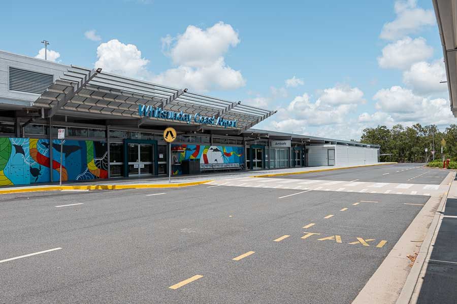 entrance of Proserpine Airport in the whitsundays