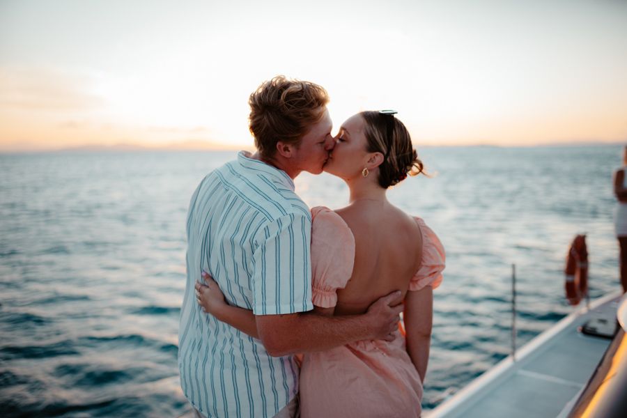 Couple kissing, Whitsundays