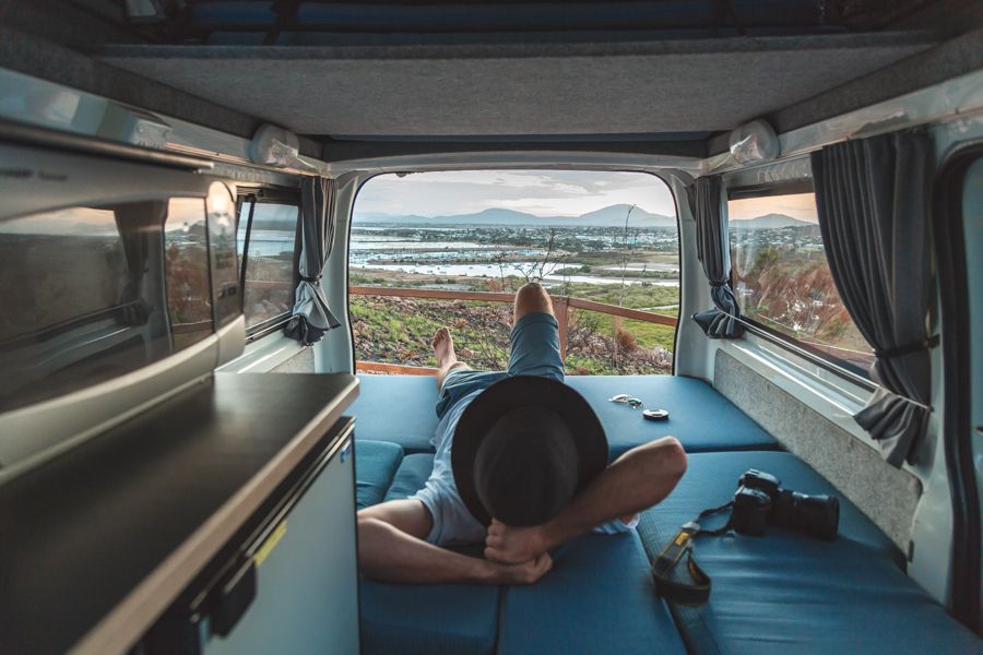 Campervan Peaceful evening in Australia