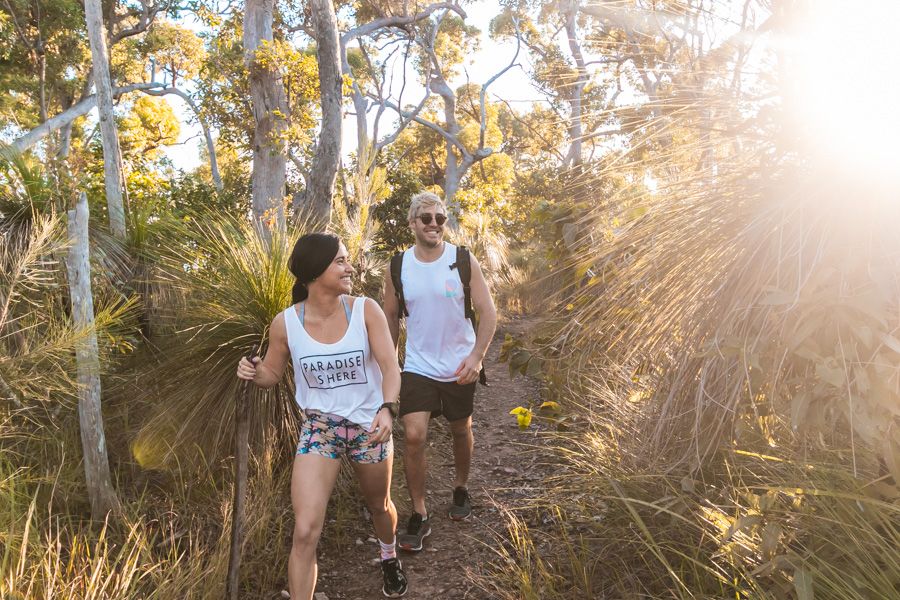 couple going bushwalking in Bowen, Queensland